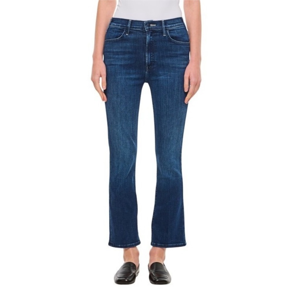 MOTHER Dark Blue Boot Cut Jeans. Style: The Hustler Ankle.